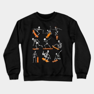 Skateboarding Skeletons Skeleton Skater Boys Halloween Crewneck Sweatshirt